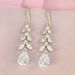 Cao Shi's New Product Exquisite Tassel Droplet Shaped Zircon For Women's Long Leaf Bridal Earrings As A Valentine's Day_ipsvogv.com