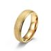 Simple stainless steel inner and outer arc pressed sand ring titanium steel plated K gold neutral cold style ring for men and women_ipsvogv.com