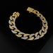 Men's Jewelry Bracelet Jewelry Single Side Diamond Hip Hop Cuban Chain Stainless Steel Bracelet Jewelry_ipsvogv.com