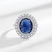 Live Fashion Simulation Blue Pendant Earrings Necklace Headpiece Jewelry Set_ipsvogv.com