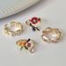 Personalized Index Finger Rings, Popular Online Female Niche Design, High End Love Bird Flower Ring Accessories_ipsvogv.com