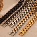 Ins Fashion Simple Hip-Hop Light Luxury Thick Titanium Steel Gold-Plated Wide Strap Chain Men's Bracelet Jewelry_ipsvogv.com