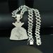 Personalized Rock Sugar USD Coin Money Bag Pendant Diamond Cuban Dragon Head Buckle Necklace Hip-hop Rap Accessory_ipsvogv.com