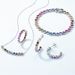 Smiling love color zirconium necklace female S925 silver inlaid rainbow zircon clavicle chain simple light luxury_ipsvogv.com