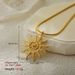 Sun Snake Bone Chain Pendant Necklace Fashion Personality Niche Design Stainless Steel Clavicle Chain_ipsvogv.com