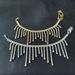 Fashion rhinestone foot ornaments personality temperament high end full diamond tassel anklet accessories_ipsvogv.com