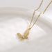 Full Diamond Butterfly Necklace for Women, Light Luxury and Small, Titanium Steel Lock Bone Chain for 2023 New Type Lock_ipsvogv.com