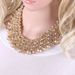 Qiman Popular Handmade Turquoise Crystal Pearl Aluminum Chain Short Necklace NK-01561_ipsvogv.com