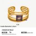 gold stainless steel zircon open ring high end ins ring titanium steel hand jewelry rings_ipsvogv.com