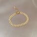 【 Full body titanium steel 】 Dongdaemun extremely simple style, leaf personality chain bracelet, female internet_ipsvogv.com