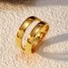 Women’s Jewelry Set Fashion Simple Double Layer Cross Ring Stainless Steel Plated Gold Niche Light Luxury Ring Jewelry_ipsvogv.com