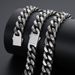 Stainless Steel Engraved Necklace Jewelry Cuban Ins Style Fashion Hip Hop Titanium Steel Men's Chain_ipsvogv.com