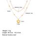 Stone Fashion Versatile Niche Double-layer Chain Pearl Butterfly Tassel Pendant Stainless Steel Necklace_ipsvogv.com