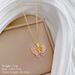 Threaded 【 】 Sky Butterfly Light Luxury Charm Gorgeous Full Diamond Necklace Women's Versatile Clavicle Titanium Steel 【 】_ipsvogv.com