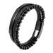 Men's Jewelry Natural Stone Volcanic Stone Leather Bracelet Stainless Steel Leather Braided Bracelet Multi Layer Men's Titanium Steel Jewelry_ipsvogv.com