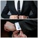 Men's Business Tie Clips Cufflinks Blue Diamond Set Cufflinks Tie Clips_ipsvogv.com