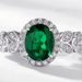 new Retro Light Luxury Cultivated Emerald Ring S925 Silver Full Of Colored Diamonds Finger Ring Atmosphere All Match_ipsvogv.com