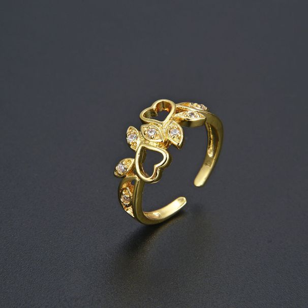 Women’s Jewelry Set Fashion Irregular Diamond Zircon CZ Love Lace Open Ring Female Jewelry Adjustable_ipsvogv.com