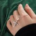 S925 Sterling Silver Crown Cross Necklace Pendant Personality Rotating Circle Clavicle Chain_ipsvogv.com
