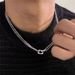 Double Layer Necklace For Men And Women, Versatile Necklace, Titanium Steel, Non Fading, High End Clavicle Chain For Men_ipsvogv.com