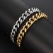 Hip-Hop Minimalist Style Titanium Steel Encrypted Four-Sided Polished Cuban Bracelet Men's Fashion Wristband Jewelry_ipsvogv.com