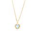 Beautiful temperament, Aurora love necklace, Korean version, light luxury, colorful crystal, stainless steel collarbone_ipsvogv.com