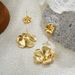 Women’s Jewelry Set Fashion Gold Flower Petal Earrings Retro Temperament Earrings Exaggerated Style Light Luxury Niche Earrings_ipsvogv.com