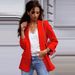 Women's Clothing Autumn and winter women's long sleeved small suit temperament professional slim top coat_ipsvogv.com