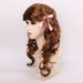 Children's Day Halloween Christmas girl performance cos princess brown hair braided long curly hair_ipsvogv.com