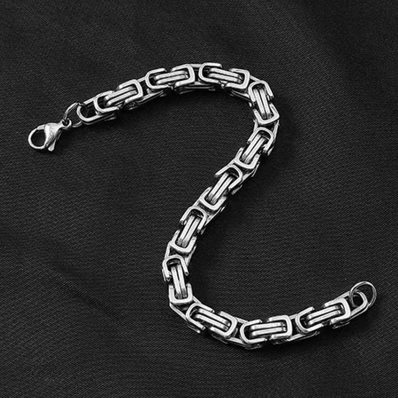 Qiang Ge Same Style Non-Fading Fashion Jewelry Casual Versatile Stainless Steel Personality Men's Bracelet_ipsvogv.com
