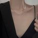 Double layer stacked Necklace ins cool wind Necklace simple Sterling Silver Necklace 2021 new female clavicle chain_ipsvogv.com