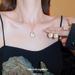 Real Gold Electroplated Silver Needles, Baroque Pearl Flower Earrings, Ring Necklace Set, French Style And High-end_ipsvogv.com