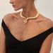 Exaggerated Design Sense, Metal Shaped Spring Collar, Personalized And Fashionable Spirit Snake Necklace, Open Neck_ipsvogv.com