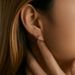 Colored zircon series light luxury earrings plated with K real gold color preserving retro peach heart round earrings_ipsvogv.com