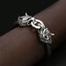 Titanium steel Wolf head handmade leather rope bracelet personality creative men's bracelet jewelry bracelet for men and women_ipsvogv.com