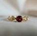 Sanjie 2025 New Instagram Celebrity Fashion Diamond Simple Women's Japanese Korean Curve Inlaid Red Zircon Ring_ipsvogv.com