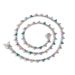 2mm Zircon Tennis Hip-Hop Mixed Weave Flower Shape Three-Prong Stacked Colorful Necklace_ipsvogv.com