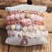 Bohemian Stacked Natural Glass Mixed Crushed Stone 5PCS Women's Bracelet Set_ipsvogv.com