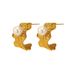 Women’s Jewelry Set Fashion Stainless Steel Earrings For Girls Atmosphere High End Vacuum Plating Gold Leaf Design Earrings_ipsvogv.com