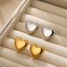 Women’s Jewelry Set Fashion Jewelry Stainless Steel Gold Polished Love Earrings Fashionable Temperament Heart Shaped Earrings_ipsvogv.com