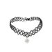 Personalized Fashionable Black Elastic Fishing Line, Expandable Point Diamond Circular Pendant, Collar, And Accessory_ipsvogv.com