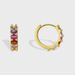 Temperament Fashion Asymmetrical Sweet Cool Earrings Female Gear Outline Multi Color Zircon Exquisite Earrings_ipsvogv.com