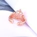 Fashion Crown Detachable Open Ring Rose Gold Plated Zircon_ipsvogv.com