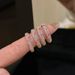 Red Glass Raspberry Light Luxury Rose Pink Zircon Wide Ins New Fashion High-end Sense Niche Versatile Ring_ipsvogv.com