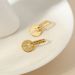 S925 Sterling Silver T-shaped round ear buckle light luxury female niche versatile electroplated gold plated design earrings_ipsvogv.com