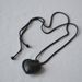 Korean Internet Celebrity Blogger Fever Black Leather Braided Edge 3D Heart Fashionable Hot Girl Necklace_ipsvogv.com