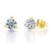 Unisex simple and fresh three claw round earrings with diamonds small earrings_ipsvogv.com