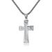 Niche design full diamond titanium steel cross necklace personality hip hop men and women trendy wear accessories_ipsvogv.com