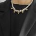 Original Design Hip Hop Eave Pearl Diamond Skull Necklace Men And Women Trendy Personality Sweater Chain Accessories_ipsvogv.com
