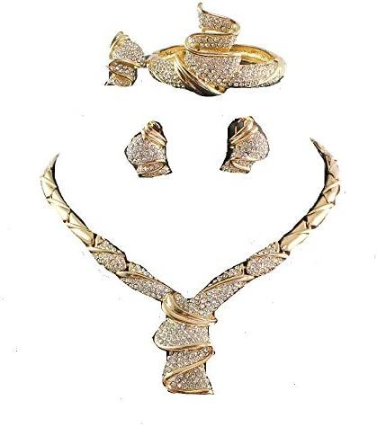 Fashion Women Gold Plated Africa Dubai Wedding Party Necklace Jewelry Set With Gift_ipsvogv.com